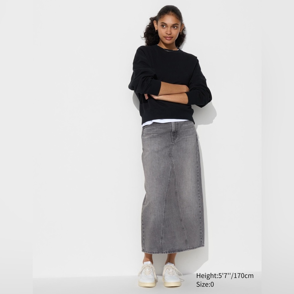 Uniqlo Denim Panel Long Skirt